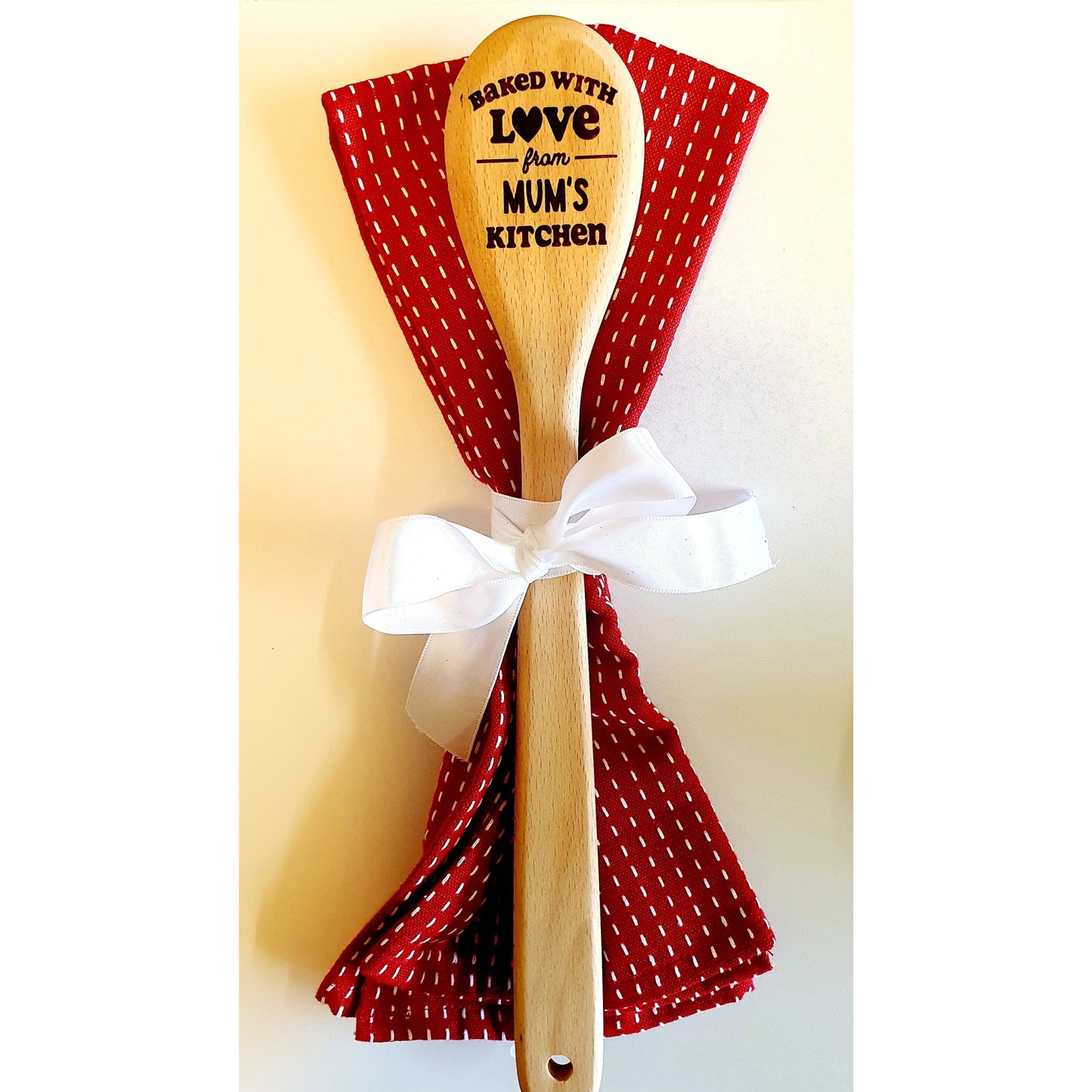 Baked with love from Mum's Kitchen Wooden Spoon Set